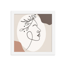 Load image into Gallery viewer, Women portrait line art Framed poster