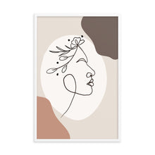 Load image into Gallery viewer, Women portrait line art Framed poster