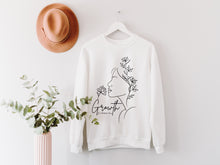 Load image into Gallery viewer, Growth Unisex Sweatshirt line drawing
