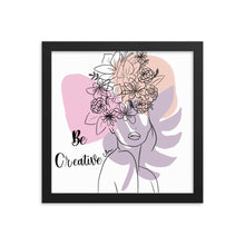 Load image into Gallery viewer, Be creative Framed poster
