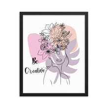 Load image into Gallery viewer, Be creative Framed poster
