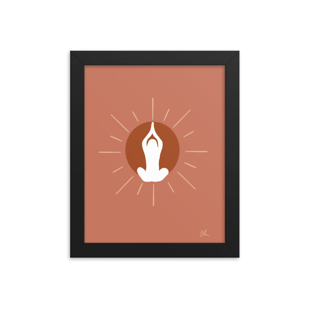 Meditation Sun Framed poster