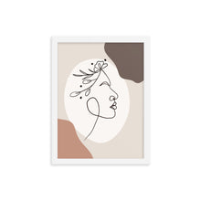 Load image into Gallery viewer, Women portrait line art Framed poster
