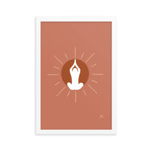 Load image into Gallery viewer, Meditation Sun Framed poster
