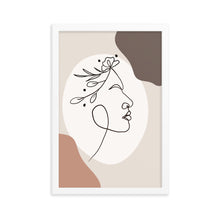 Load image into Gallery viewer, Women portrait line art Framed poster
