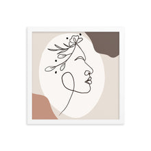 Load image into Gallery viewer, Women portrait line art Framed poster
