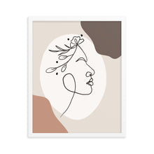 Load image into Gallery viewer, Women portrait line art Framed poster
