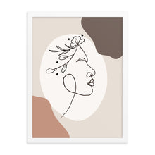 Load image into Gallery viewer, Women portrait line art Framed poster
