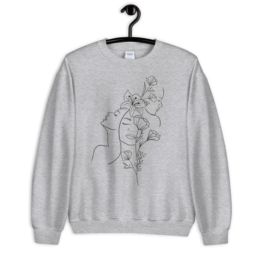 We are one Unisex Sweatshirt minimal line art