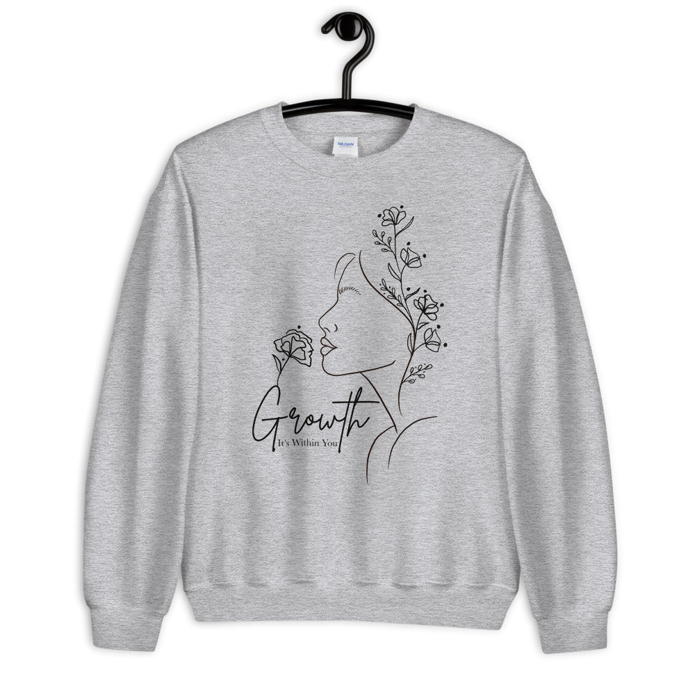 Growth Unisex Sweatshirt line drawing