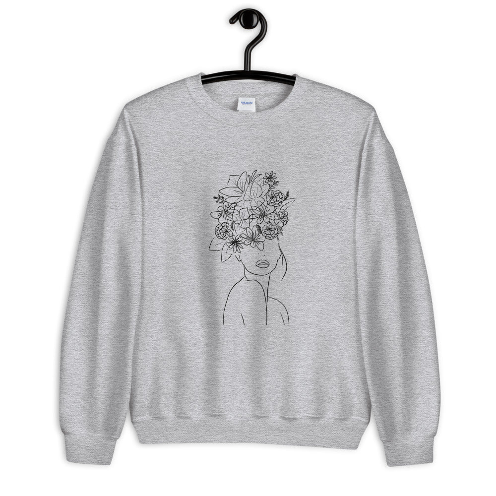 Be creative Unisex Sweatshirt minimal line drawing