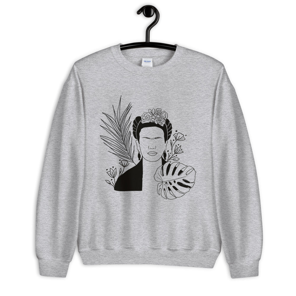 Frida minimal line drawing Unisex Sweatshirt
